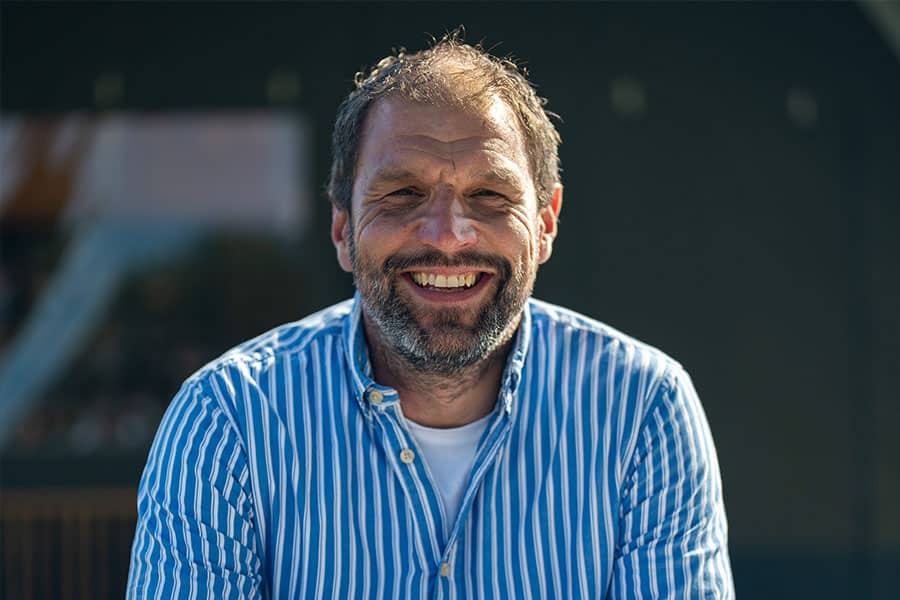 Having a coffee with Emile